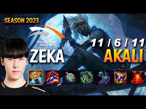 HLE Zeka AKALI vs AZIR Mid - Patch 13.18 KR Ranked