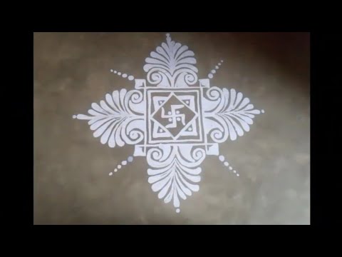 Alpana Design For Laxmi Puja/Festival Alpona/Muggulu Design For Indian Festivals/Alpona