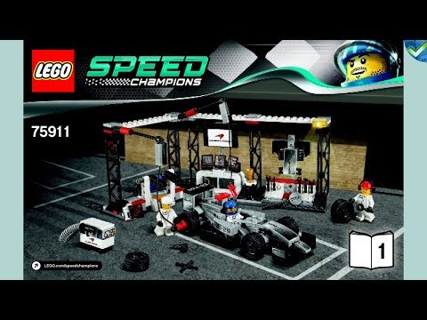 75911 McLaren Mercedes Boxenstopp LEGO® Speed Champions Bauanleitung Brickmanuals Anleitungs Archiv