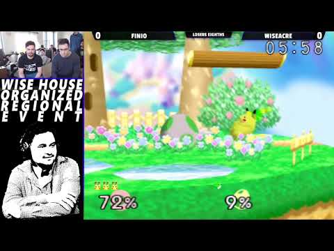 WHORE Top 8 - Finio (Pikachu) Vs. Wiseacre (Yoshi) SSB64 Smash Bros Tournament