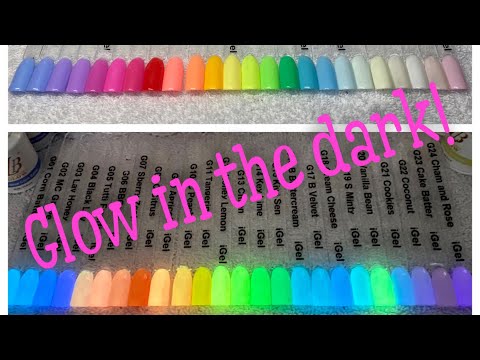 Glow In The Dark Gel Polishes | Entire iGel Beauty Glow Collection | 24 Colors