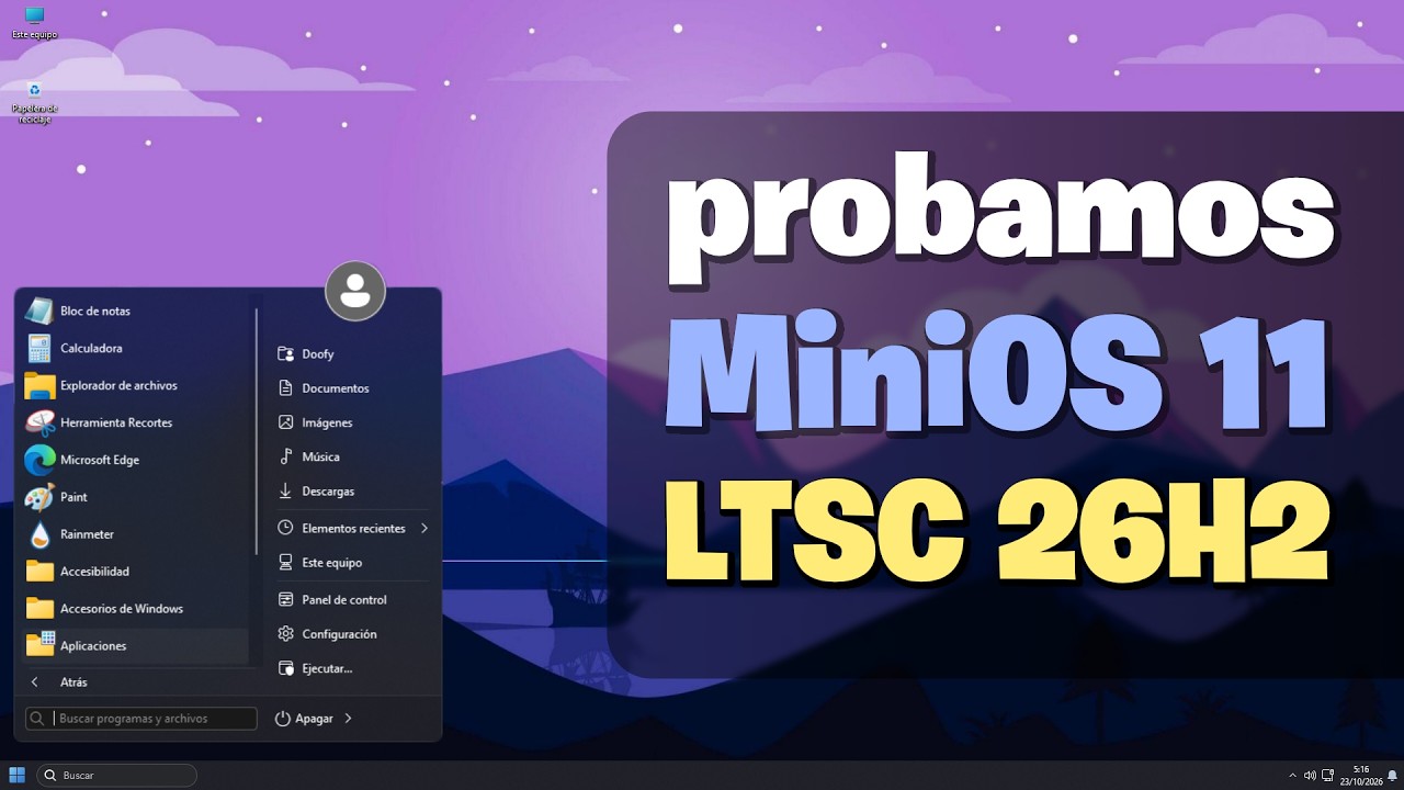 MiniOS11 26H2 LTSC: El sistema operativo ligero