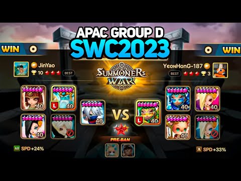 JINYAO vs YEONHONG-187 (BO3). SWC2023 APAC Preliminary Group D Day 2 - Summoners War