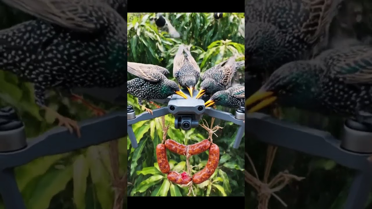 This DJI Mavic 3 Pro Tried Delivering Sausages… Birds Had Other Plans 😱 #dronevideo #shorts