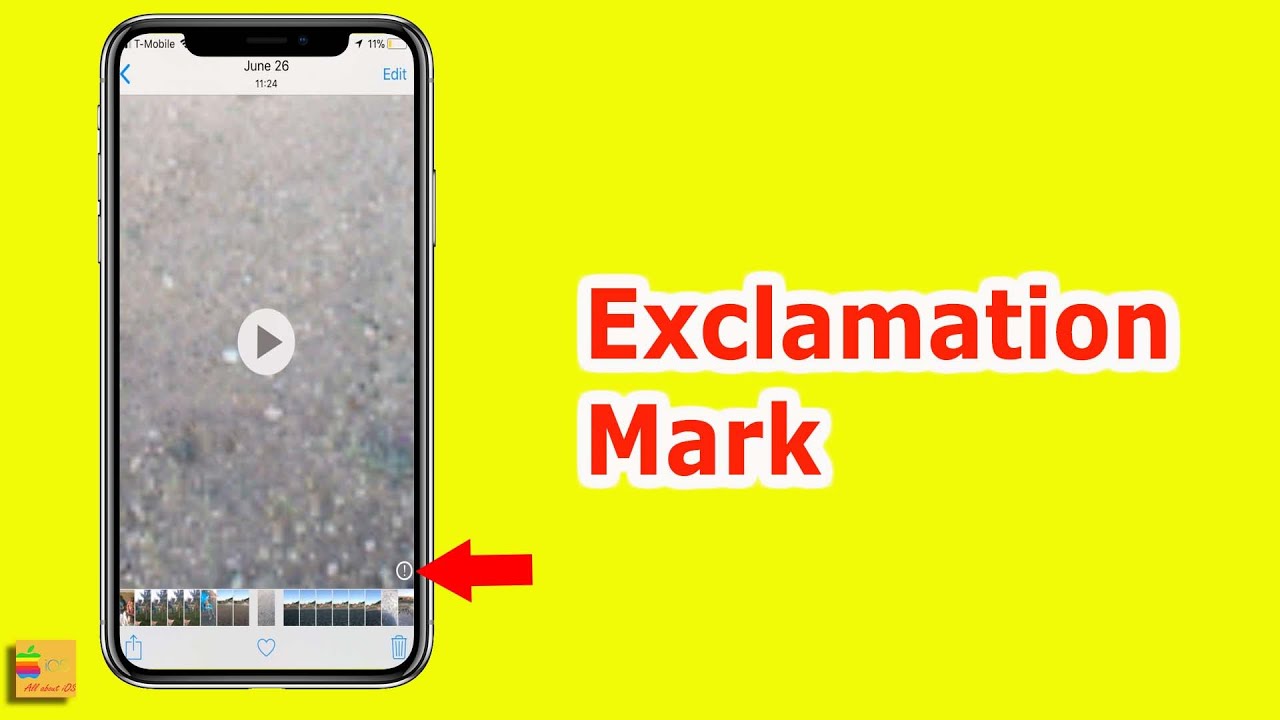 How to remove the exclamation point from my cell phone?