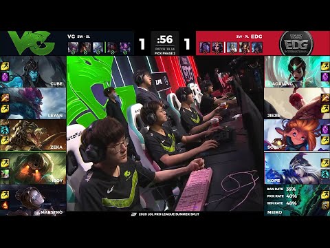 VG vs EDG | W8D2 - Match 2 Game 3 | LPL Summer Split 2020 – S10 | Vici Gaming vs Edward Gaming