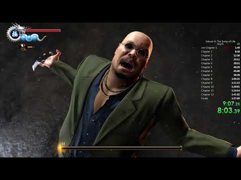 Yakuza 6 any% speedrun 1:55:44