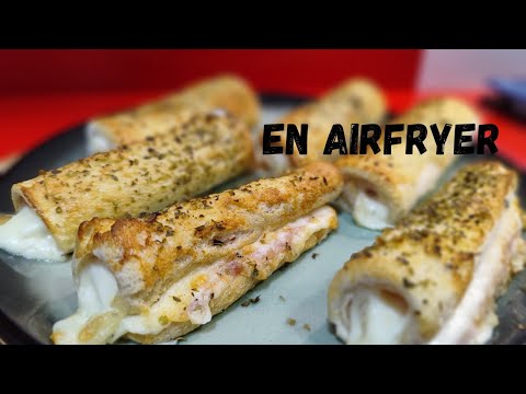 ROLLITOS DE JAMÓN Y QUESO EN FREIDORA DE AIRE