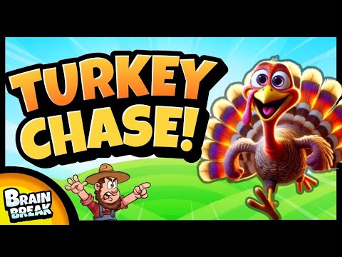 🦃 Turkey Chase! 🦃 Brain Break 🦃 Thanksgiving Brain Breaks
