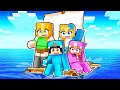 Minecraft But We're on ONE RAFT With CRAZY FAN GIRL SISTER!