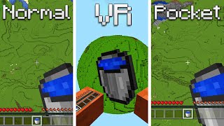 Normal vs VR vs Pocket Edition