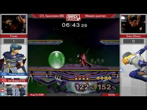 CFL Smackdown 189 Melee - Father (Marth) vs SC Krudo (Sheik) - Winners Quarters