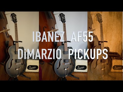 Ibanez AF55 Hollow body Electric with DiMarzio pickups