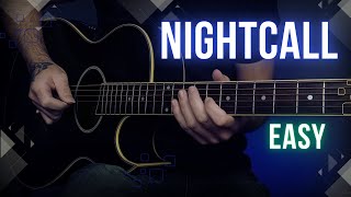 Kavinsky - Nightcall | Easy Guitar Lesson Tutorial with Chords/Tabs and Lyrics