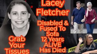 DISABLED LACEY FLETCHER/FUSED TO SOFA FOR 12 YEARS ALIVE IN FAMILY HOME/GRAPHIC CONTENT/WARNING