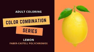 COLOR COMBINATION SERIES: LEMON - Faber-Castell polychromos - Adult coloring