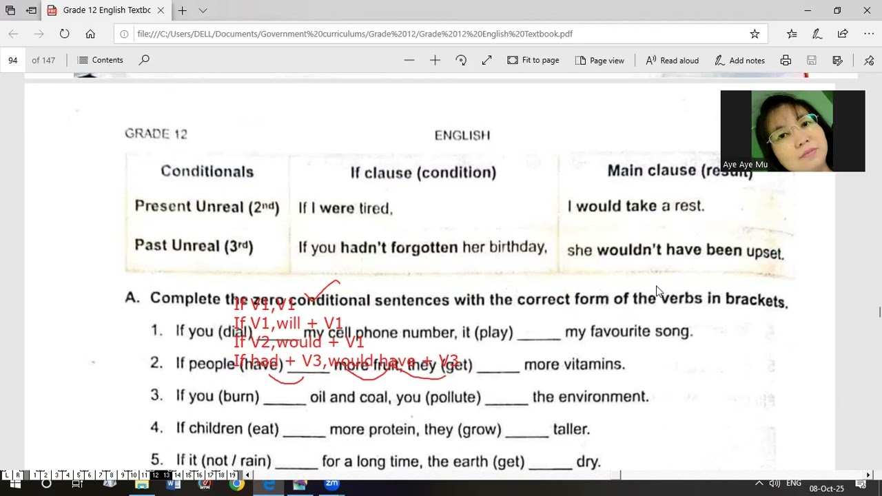 Grade -12/English/ Unit-8 (8.C-Grammar : A & B)