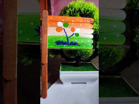 Ice Cream Sticks Craft/Mamata Banerjee/TMC/Khela Hobe #shorts #viral#trending#art#craft#tmc#election