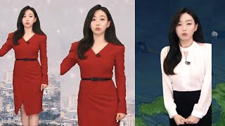韓国気象キャスター、カンアラン今日の天気 4K