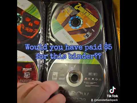 What's in this $5 binder??? #mystery #fyp #fypシ゚viral #xbox #xbox360 #playstation #retrogaming