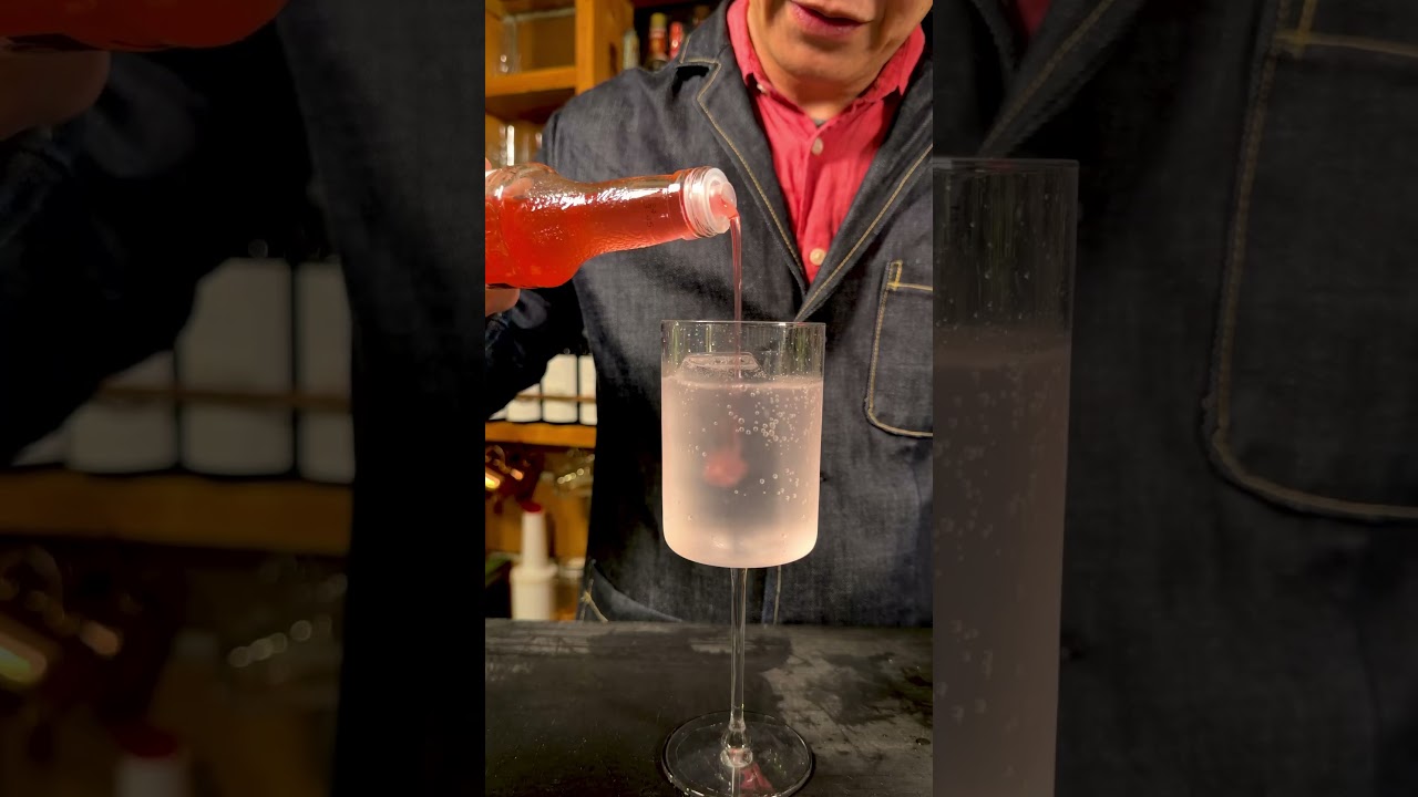 🌸『桜散る』ジントニック？🌸#ジントニック #桜　#花見