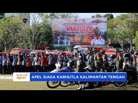 WAKAPOLDA KALTENG HADIRI APEL KESIAPSIAGAAN KARHUTLA DI KANTOR GUBERNUR