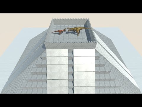 Mini T-REX on Prehistoric Pyramid vs ALL UNITS Animal Revolt Battle Simulator