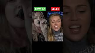 TOVE LO - HABITS (Stay High) vs MILEY CYRUS Live performance #shorts