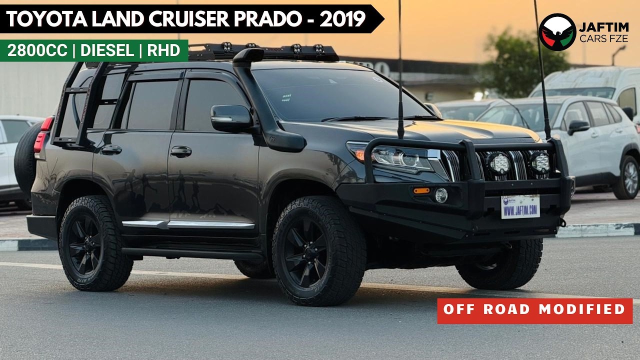 Toyota Prado 2019| 2.8 DIESEL ENGINE | AT | RHD | OFF ROAD MODIFIED | HEABY BULL BAR WITH LED LIGHTS | SIDE LADDE video