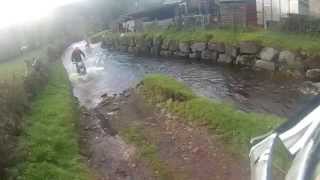 preview picture of video 'Fording the Nant Gwydderig at Llywel near Trecastle in Powys'