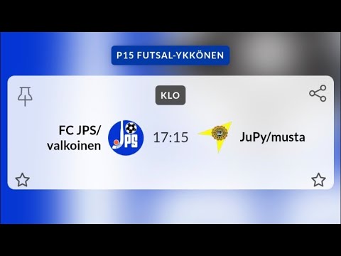 FC JPS/valkoinen - JuPy/musta, P15 ykkönen, 13.12.2025