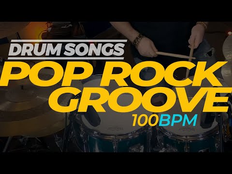 Pop Rock Drum Groove – Drums Only Backing Track - 100 bpm