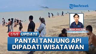 Libur Lebaran, Pantai Tanjung Api Sambas Jadi Magnet Wisatawan, Pengunjung Mulai Ramai Berdatangan