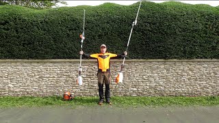 STIHL HLA 135 & HLA 66 Long Reach Battery hedge trimmers - Side by side Comparison