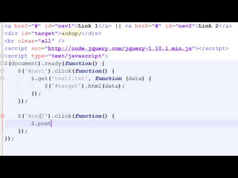 Using get and post to Load AJAX data via jQuery