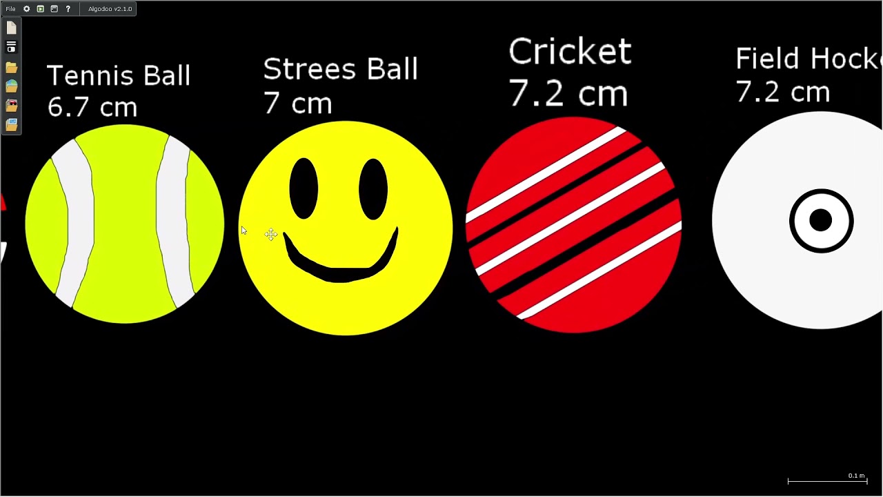 Balls Size Comparison Version 2