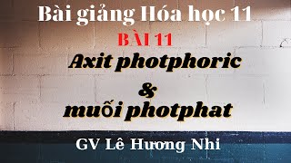 SGK Hóa Học 11 – Bài 11: Axit photpho và muối photphat