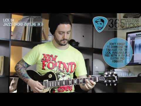 Lick 54/365 - Jazzy Chord Outline in D | 365 Guitar Licks Project
