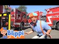 Blippi Explores a Fire Truck | Kids Fun & Educational Cartoons | Moonbug Play and Learn