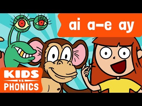 AI , A - E and AY | Similar Sounds | Sounds Alike | How to Read | Made by Kids vs Phonics