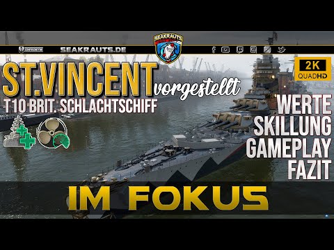 ST.VINCENT [T10 BB] - Review - Alles NEU bei den Briten? - World of Warships [Deutsch]