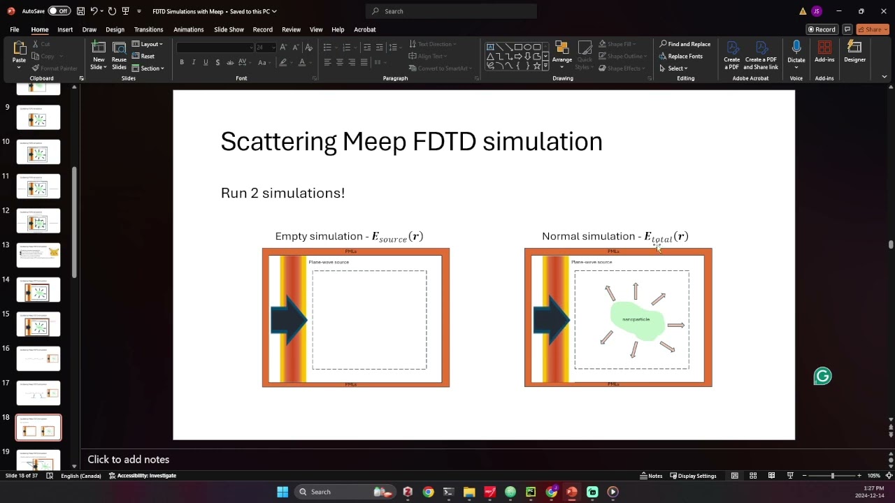 FDTD Simulations with Meep