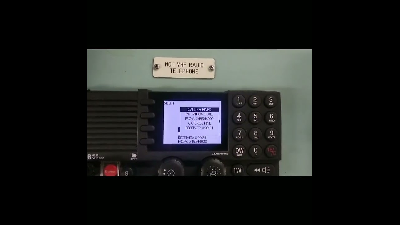 VHF WEEKLY & SELF TEST SAILOR