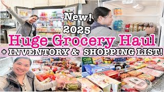 HUGE GROCERY HAUL 2025 + WALMART & SAMS CLUB MONTHLY GROCERY SHOPPING SELLE DESHIRO