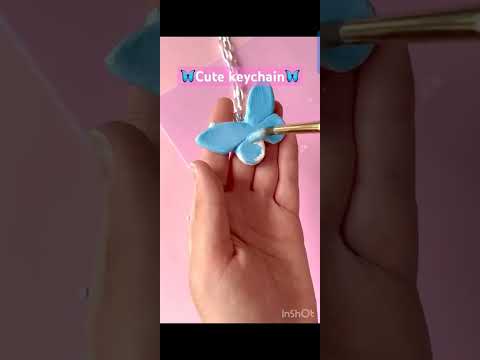 Diy keychain on clay#art #craft #keychain #cute #aesthetic #music #cover #song #coversong