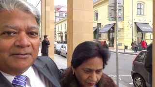 preview picture of video 'Aruna & Hari Sharma walking to Old Town Square, Prague from Hilton Nov, 01, 2013'