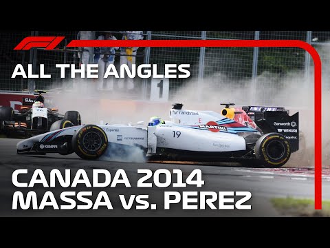 Perez and Massa's Monster Crash - All The Angles | 2014 Canadian Grand Prix