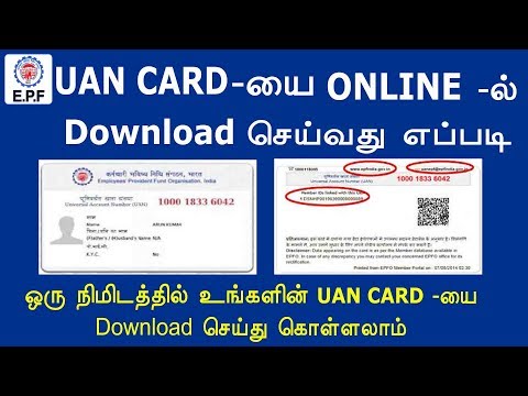 How to Download EPFO UAN CARD  Explain in tamil Video