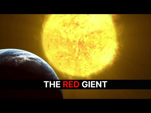 Artist’s animation of the Sun becoming a red giant