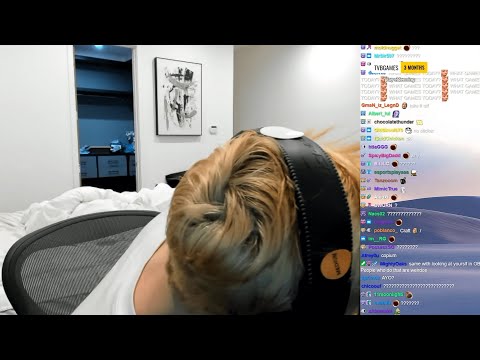 xQc having his Drink's Stickers on his Headset